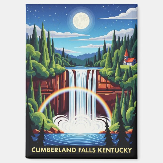 Cumberland Falls Kentucky Night Magnet (Vorderseite)