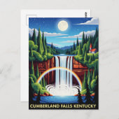 Cumberland Falls Kentucky Night Postkarte (Vorne/Hinten)