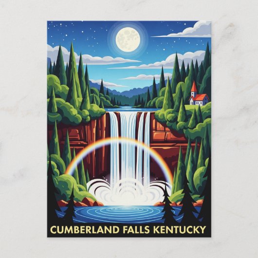 Cumberland Falls Kentucky Night Postkarte (Vorderseite)