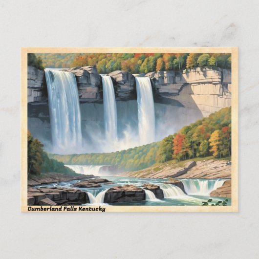Cumberland Falls Kentucky Vintage Travel Postkarte (Vorderseite)
