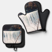 Cumberland Falls Ofenhandschuh & Topflappen-Set (Vorderseite/Rückseite)