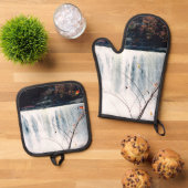 Cumberland Falls Ofenhandschuh & Topflappen-Set (Oben Unten)