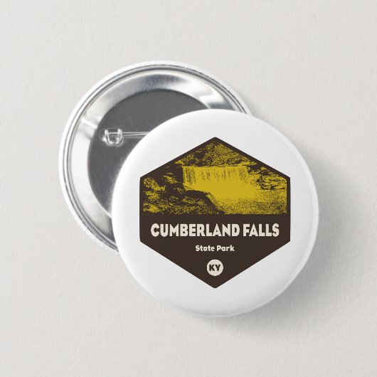 Cumberland Falls Staat Park Kentucky Button (Vorne & Hinten)