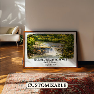 Cumberland Falls State Park Kentucky, Aquarell Poster