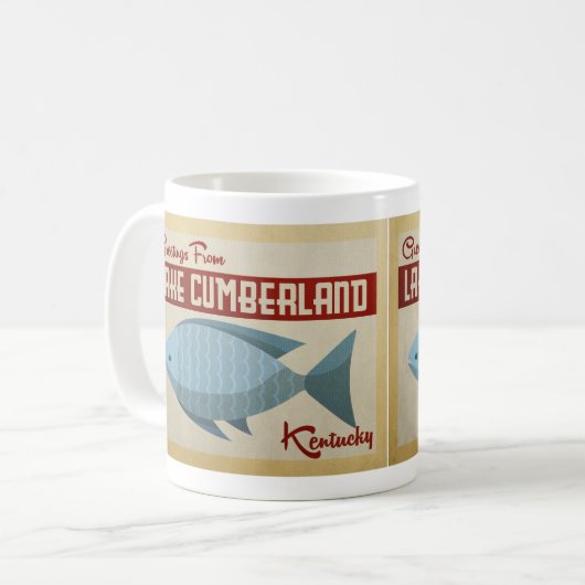 Cumberland Fisch Vintage Kaffeetasse (Vorderseite Links)