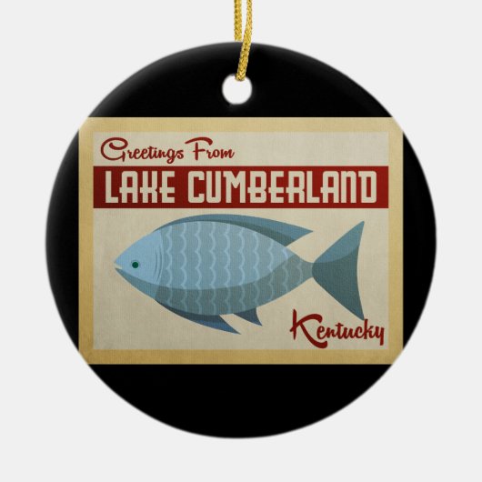 Cumberland Fisch Vintage Keramik Ornament (Vorne)