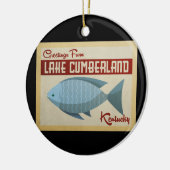 Cumberland Fisch Vintage Keramik Ornament (Links)