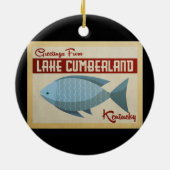 Cumberland Fisch Vintage Keramik Ornament (Hinten)