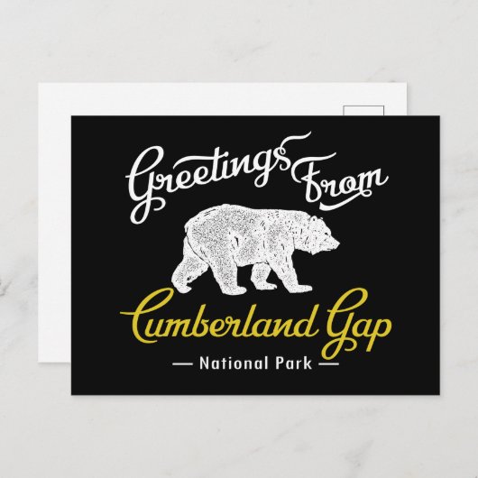 Cumberland Gap National Park Bear Postkarte (Vorne/Hinten)