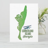 Cumberland Insel Georgia Karte (Stehend Vorderseite)