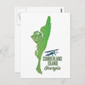 Cumberland Insel Georgia Karte (Vorne/Hinten)