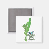 Cumberland Insel Georgia Karte Magnet (Vorderseite/Rückseite)