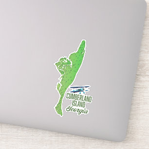 Cumberland Insel Georgien Karte Aufkleber