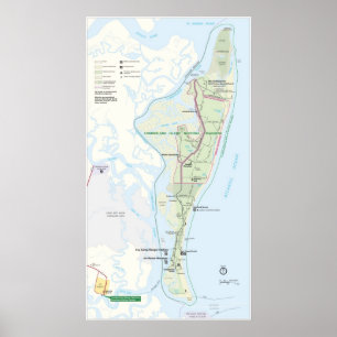Cumberland-Insel-Staatsangehörig-Küste Poster