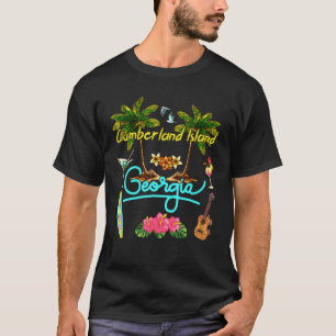 Cumberland Island Beach Summer Palm Surf Sun Set P T-Shirt