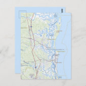 Cumberland Island Georgia Coast Karte (Vorne/Hinten)