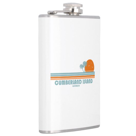 Cumberland Island Georgia Sun Palm Trees Flachmann (Rechts)