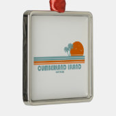 Cumberland Island Georgia Sun Palm Trees Ornament Aus Metall (Rechts)