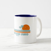 Cumberland Island Georgia Sun Palm Trees Zweifarbige Tasse (VorderseiteRechts)