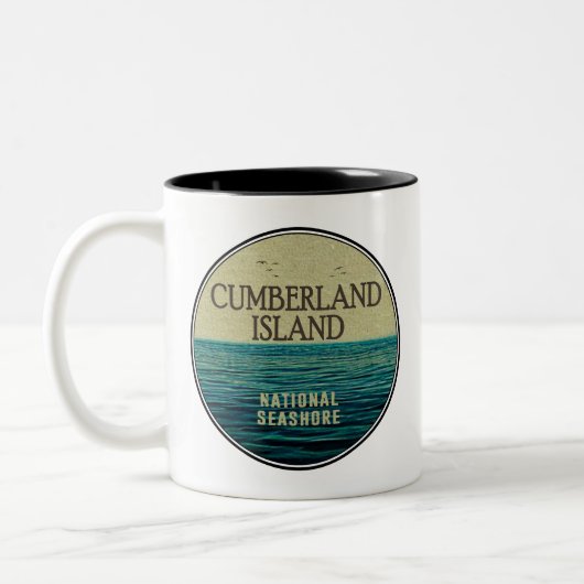 Cumberland Island National Seashore Ocean Birds Zweifarbige Tasse (Links)