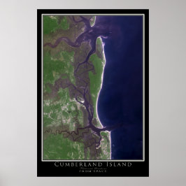 Cumberland Island National Seashore Satellite Kart Poster