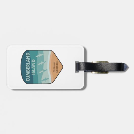 Cumberland Island National Seashore Seagulas Gepäckanhänger (Rückseite horizontal)