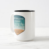 Cumberland Island National Seashore Seagulas Zweifarbige Tasse (Vorderseite Links)