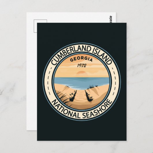 Cumberland Island National Seashway Georgia Abzeic Postkarte (Vorne/Hinten)