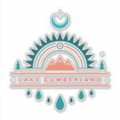 Cumberland Kentucky Boho Regenbogenmond Aufkleber (Vorderseite)
