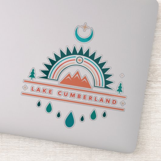 Cumberland Kentucky Boho Regenbogenmond Aufkleber (Detail)