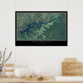 Cumberland Kentucky Satellite Poster Karte (Küche)