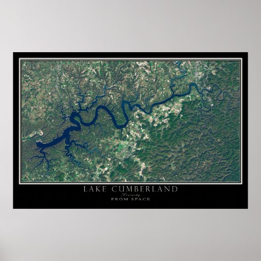 Cumberland Kentucky Satellite Poster Karte (Vorne)