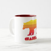 Cumberland Maryland Rainbow Bear Zweifarbige Tasse (Vorderseite Links)