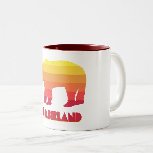 Cumberland Maryland Rainbow Bear Zweifarbige Tasse (VorderseiteRechts)