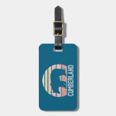 Cumberland Maryland Retro Bear Gepäckanhänger (Vorderseite vertikal)