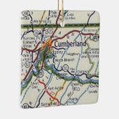 Cumberland MD Vintage Karte Keramikornament (Rechts)