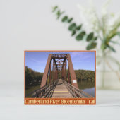 Cumberland River Bicentennial Trail Bridge Postkarte (Stehend Vorderseite)