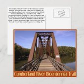 Cumberland River Bicentennial Trail Bridge Postkarte (Vorne/Hinten)