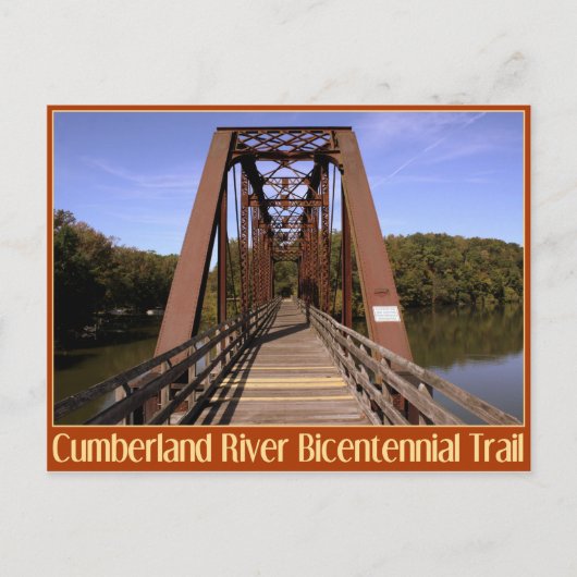 Cumberland River Bicentennial Trail Bridge Postkarte (Vorderseite)