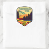 Cumberland Trail Tennessee Colors Quadratischer Aufkleber (Tasche)