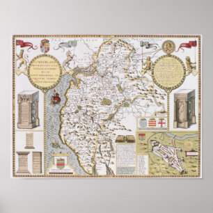 Cumberland und die antike Stadt Carlile Poster