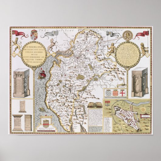 Cumberland und die antike Stadt Carlile Poster (Vorne)