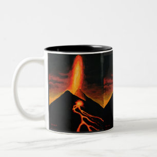 Cumbre Vieja Vulkan Zweifarbige Tasse