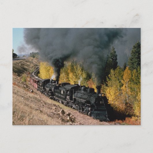 Cumbres and Toltec Railroad, Nr. 487 und Nr. 484m, Postkarte (Vorderseite)