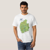 Cumbria England Karte Reiseplakat. T-Shirt (Vorne ganz)