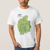 Cumbria England Karte Reiseplakat. T-Shirt (Vorderseite)
