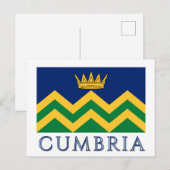 Cumbria-Flagge (ab 2025) Postkarte (Vorne/Hinten)