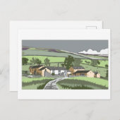 Cumbrian Farmhouse Einladungspostkarte (Vorne/Hinten)