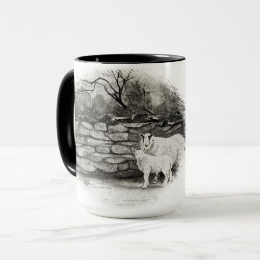 Cumbrian Schaf-Tasse/Kunst Tasse (Vorderseite Links)