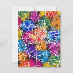 Cumilla Bangladesh City Map Postkarte